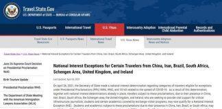 美国解除中国学生赴美限制,持有F/M签证可直飞,无需离境14天