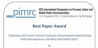 上海交通大学密西根学院研究团队获IEEE PIMRC 2021最佳论文奖