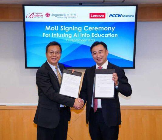 香港岭南大学商学院与联想电讯盈科企业方案携手合作 将人工智能技术融入教育