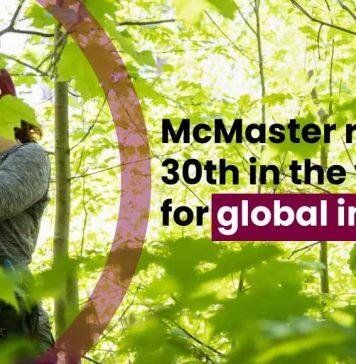 加拿大麦克马斯特大学在THE世界大学影响力排名中排名全球第30名