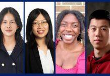 四位杜克蓝魔荣获“苏世民学者”奖学金